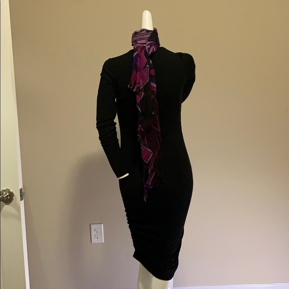 Michael Kors Collection Black Wool Ruched …Dress - Picture 14 of 14